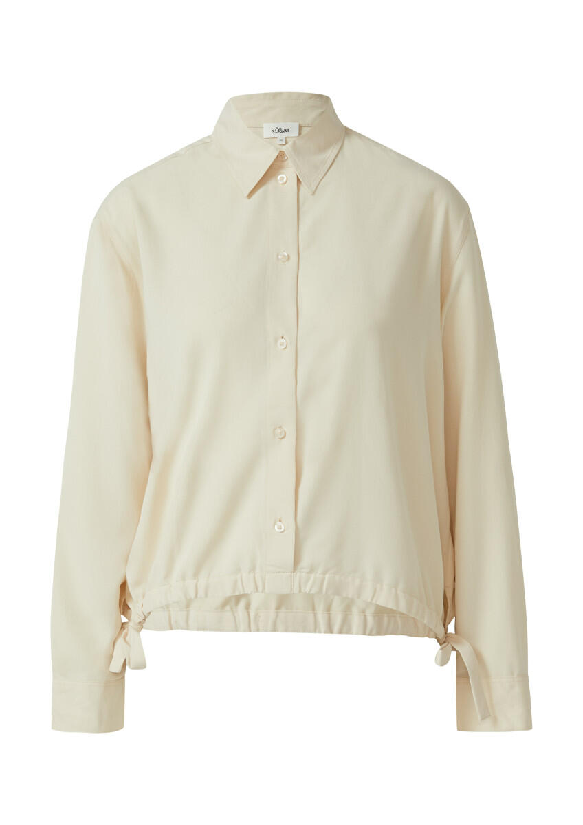 s.Oliver Red Label - Fließende Bluse mit Schleifen-Detail beige - Gr. - 34 von s.Oliver Red Label