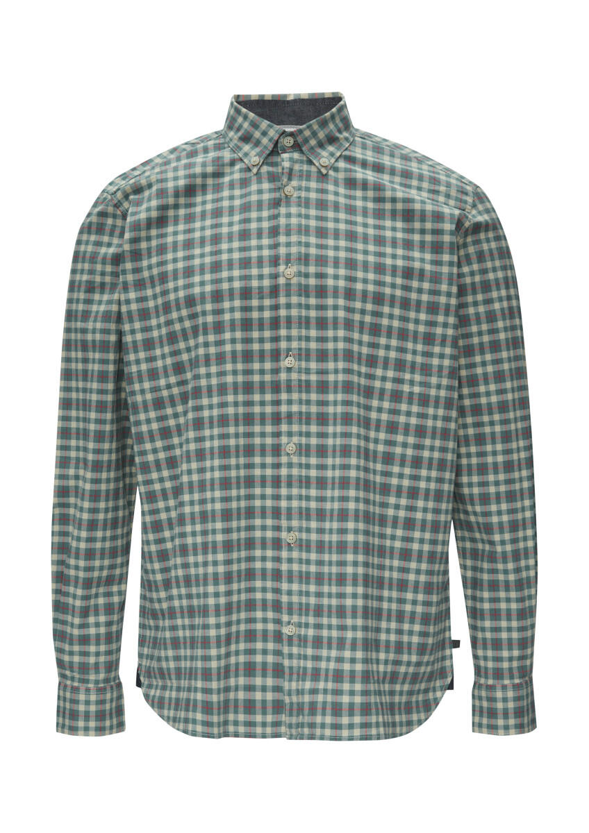 s.Oliver Red Label - Gemustertes Hemd mit Button-Down-Kragen beige/grün/rot - Gr. - XL von s.Oliver Red Label