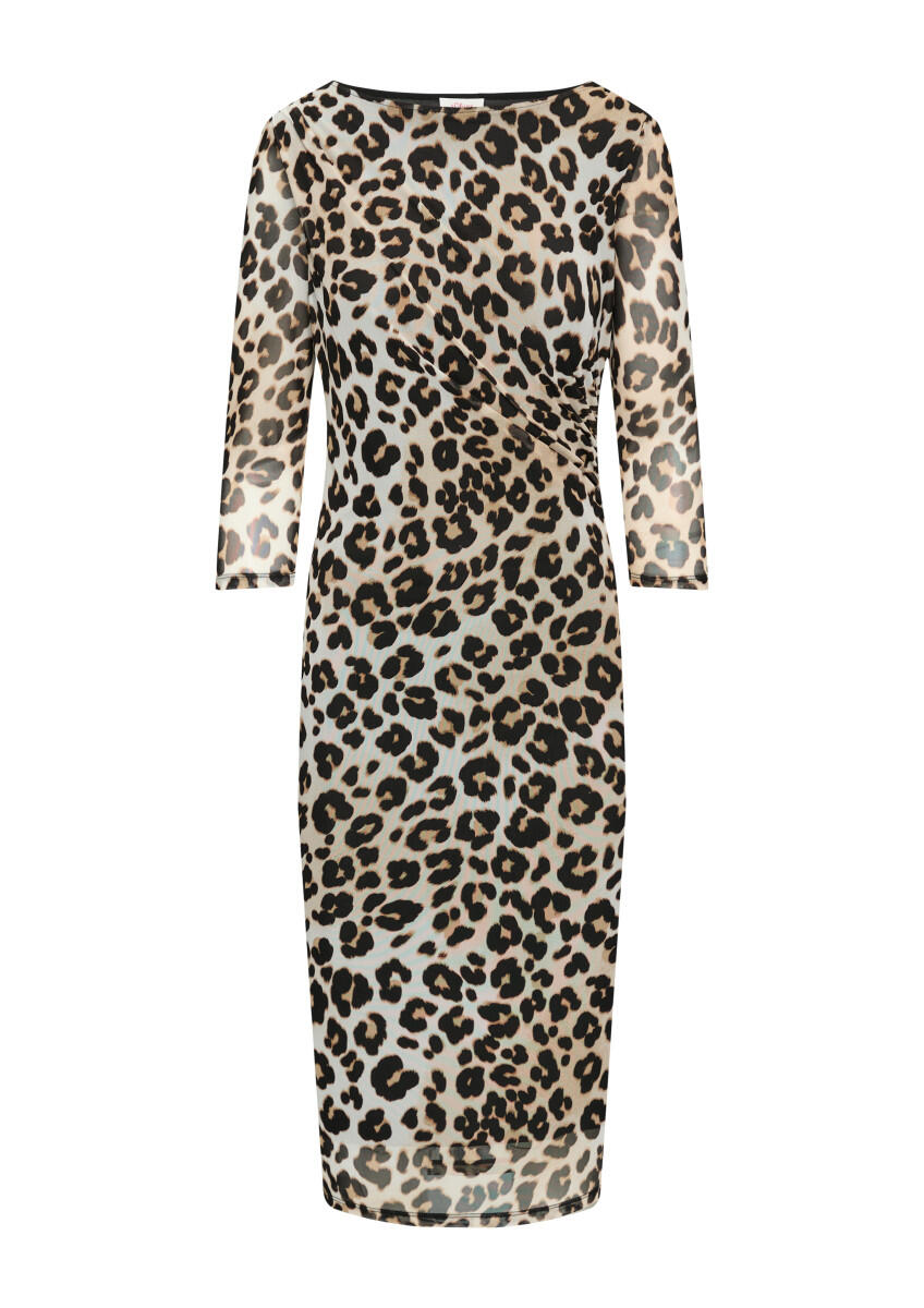 s.Oliver Red Label - Gemustertes Mesh-Kleid im Slim Fit weiß - Gr. - 40 von s.Oliver Red Label