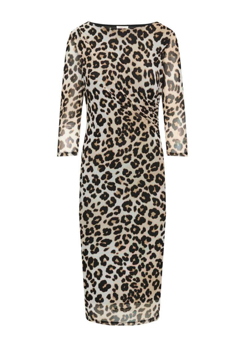 s.Oliver Red Label - Gemustertes Mesh-Kleid im Slim Fit weiß - Gr. - 40 von s.Oliver Red Label