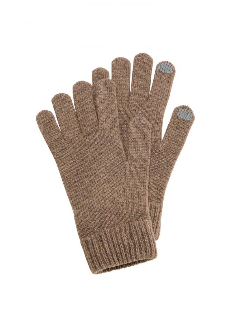 s.Oliver Red Label - Handschuhe aus Woll-Kaschmir-Mix braun - Gr. - 2 von s.Oliver Red Label