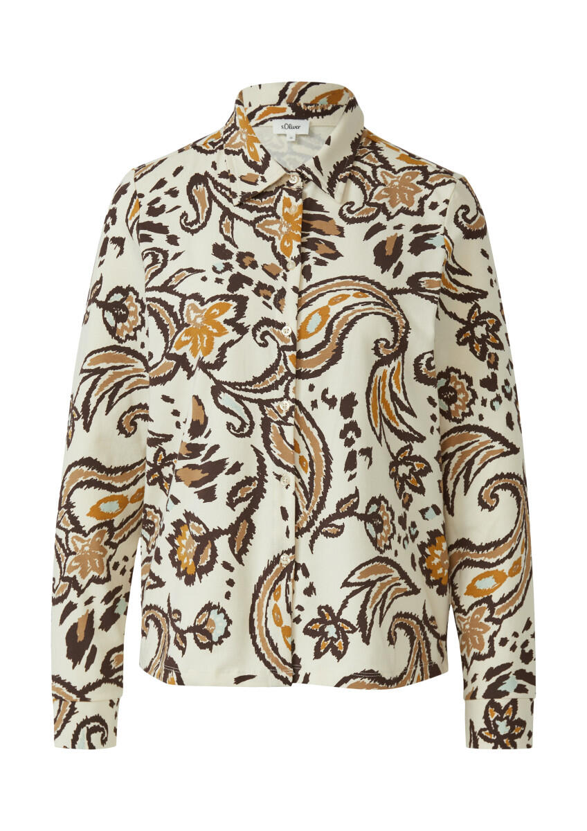 s.Oliver Red Label - Hemdbluse aus Jersey weiß - Gr. - 34 von s.Oliver Red Label