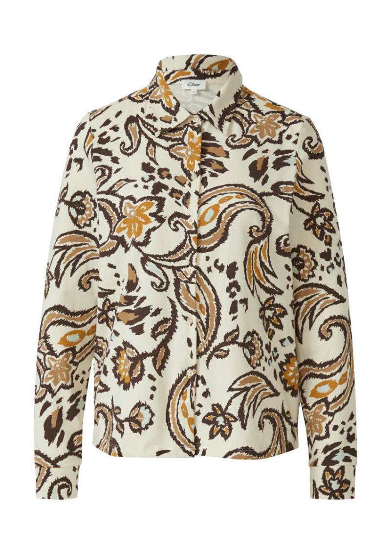 s.Oliver Red Label - Hemdbluse aus Jersey weiß - Gr. - 34 von s.Oliver Red Label