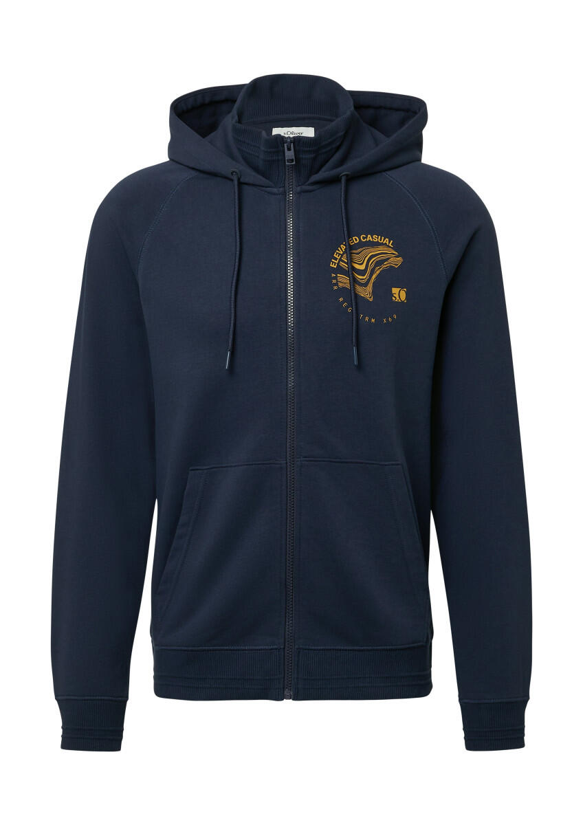 s.Oliver Red Label - Hoodie mit Frontprint blau - Gr. - S von s.Oliver Red Label