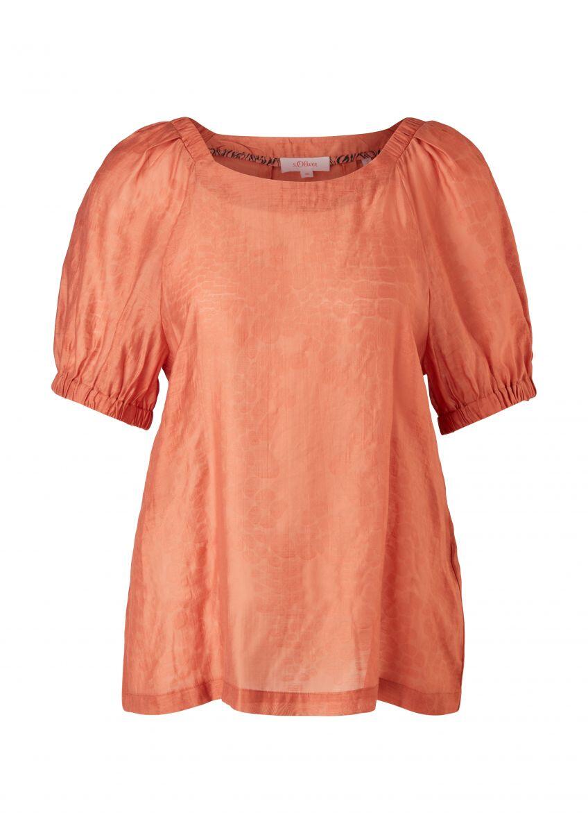 s.Oliver Red Label - Jacquardbluse orange - Gr. - 34 von s.Oliver Red Label