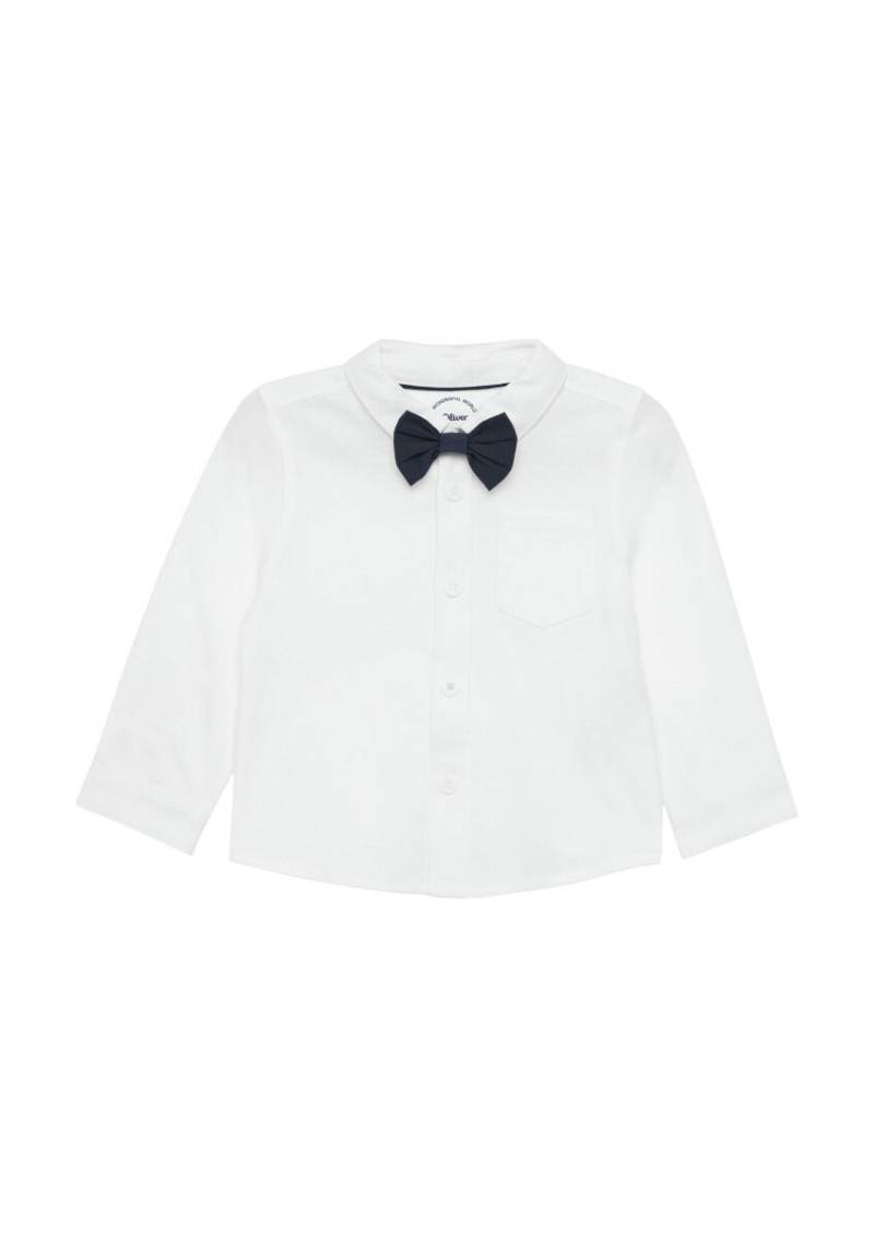 s.Oliver Red Label - Jersey-Hemd mit abnehmbarer Fliege weiß - Gr. - 68 von s.Oliver Red Label