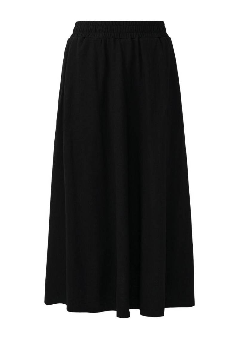 s.Oliver Red Label - Jersey-Midirock mit Eingrifftaschen schwarz - Gr. - 48 von s.Oliver Red Label