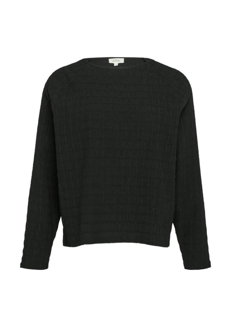 s.Oliver Red Label - Jersey-Shirt mit Strukturmuster schwarz - Gr. - 38 von s.Oliver Red Label