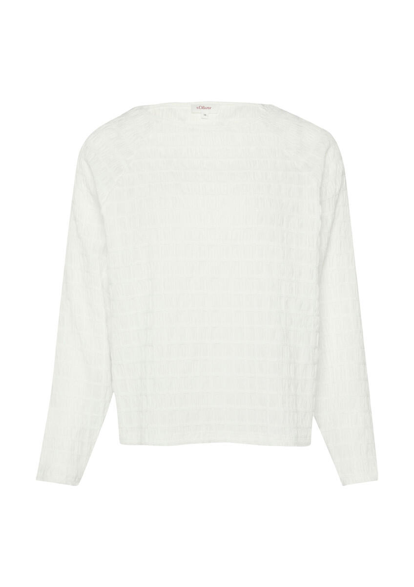 s.Oliver Red Label - Jersey-Shirt mit Strukturmuster weiß - Gr. - 42 von s.Oliver Red Label