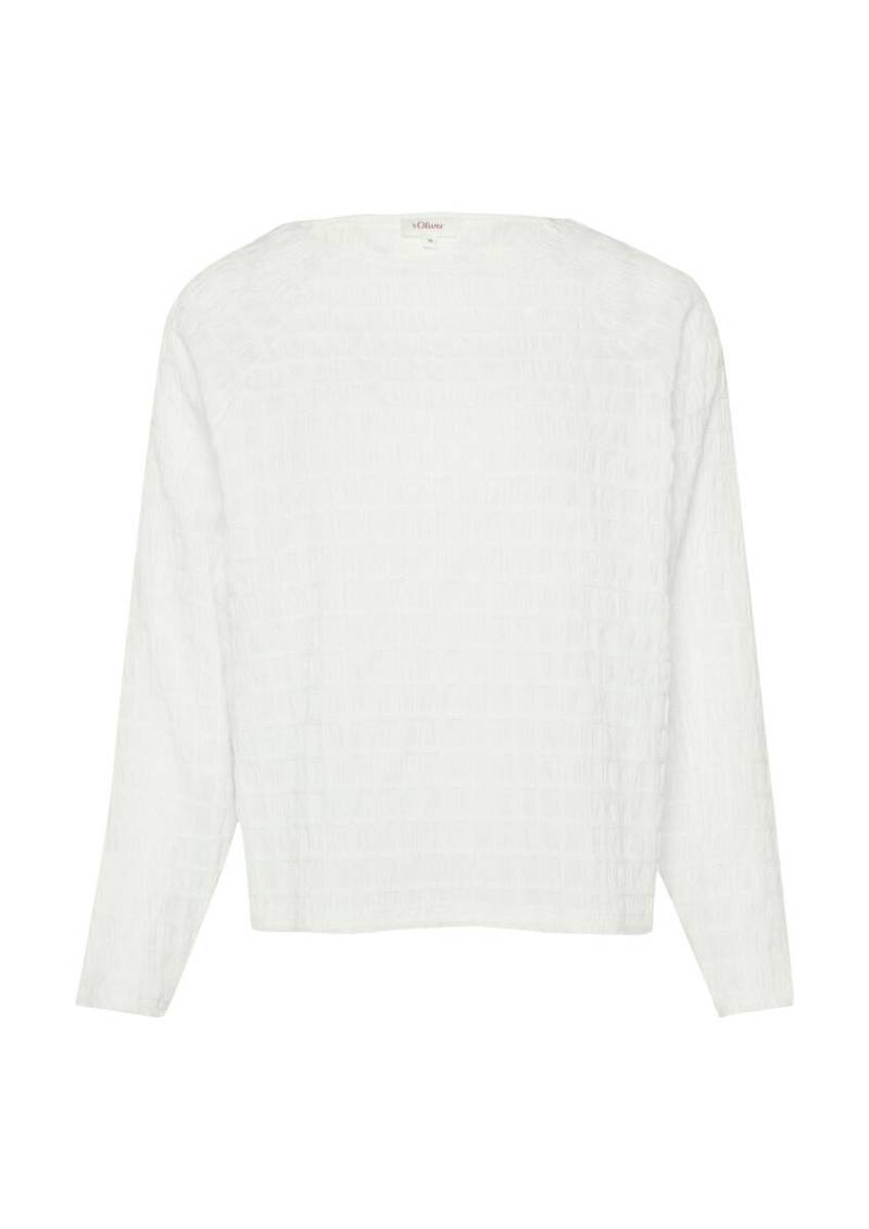 s.Oliver Red Label - Jersey-Shirt mit Strukturmuster weiß - Gr. - 42 von s.Oliver Red Label