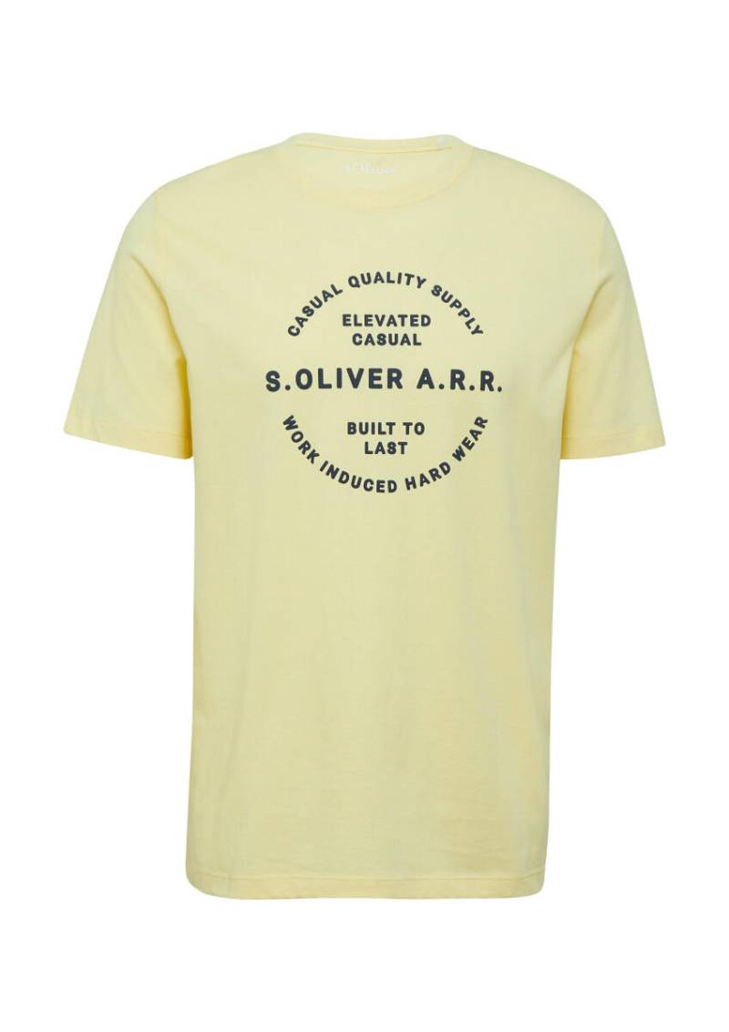 s.Oliver Red Label - Jersey-T-Shirt aus Baumwolle mit Frontprint gelb - Gr. - S von s.Oliver Red Label