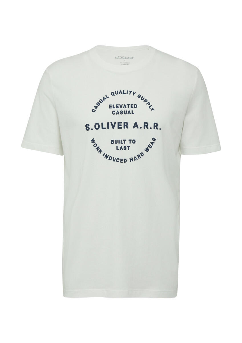 s.Oliver Red Label - Jersey-T-Shirt aus Baumwolle mit Frontprint weiß - Gr. - M von s.Oliver Red Label