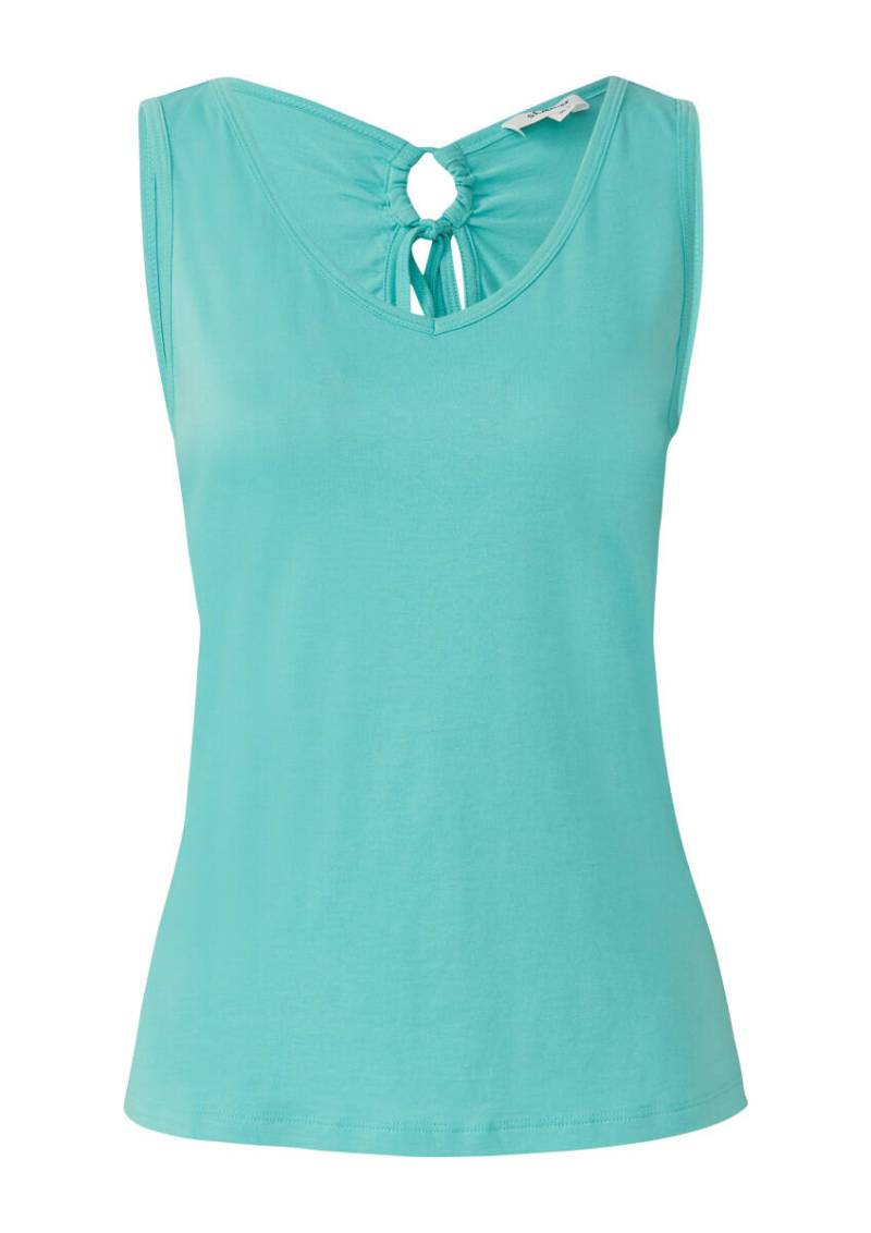 s.Oliver Red Label - Jersey-Top mit Cut-out blau - Gr. - 44 von s.Oliver Red Label