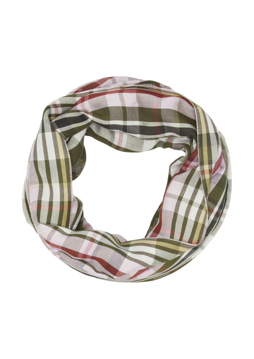 s.Oliver Red Label - Karierter Loop-Schal aus Modalmix grün - Gr. - 1 von s.Oliver Red Label