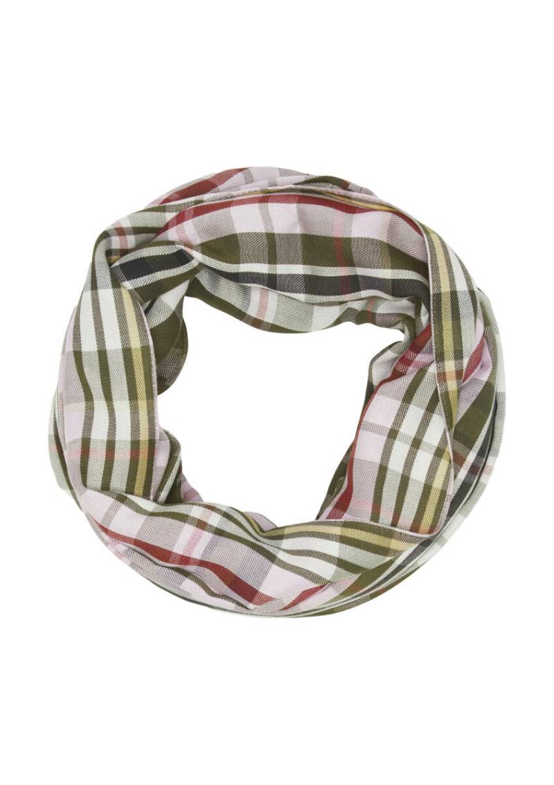 s.Oliver Red Label - Karierter Loop-Schal aus Modalmix grün - Gr. - 1 von s.Oliver Red Label