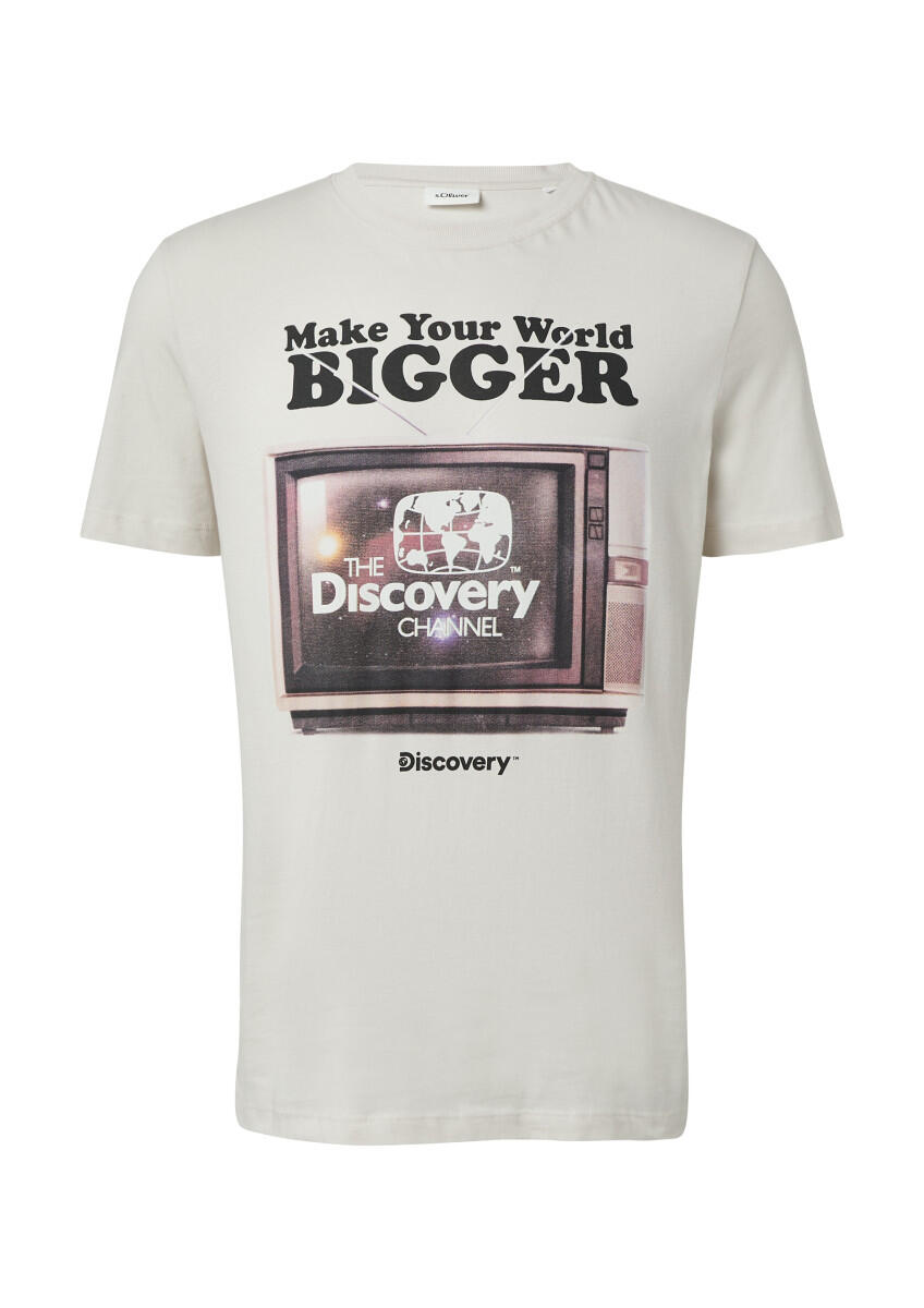 s.Oliver Red Label - Lässiges Baumwoll-Shirt mit Frontprint grau - Gr. - L von s.Oliver Red Label