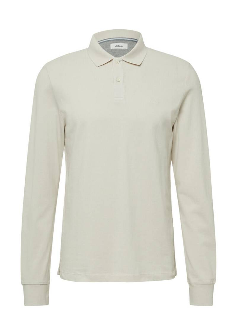 s.Oliver Red Label - Langarm-Poloshirt aus Baumwoll-Piqué mit Bündchen weiß - Gr. - XXL von s.Oliver Red Label
