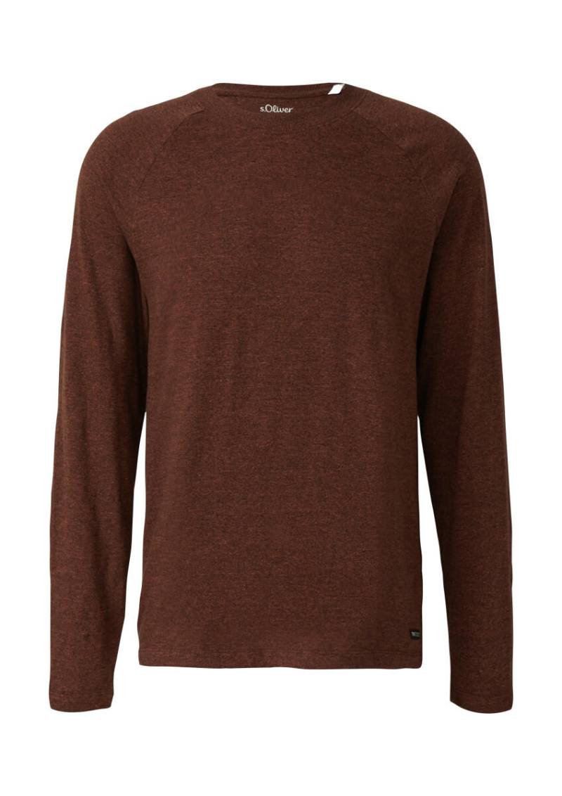 s.Oliver Red Label - Langarm-T-Shirt aus Baumwolle braun - Gr. - S von s.Oliver Red Label