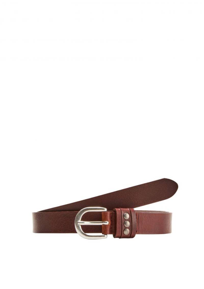 s.Oliver Red Label - Ledergürtel mit Dornschließe braun - Gr. - 95 von s.Oliver Red Label