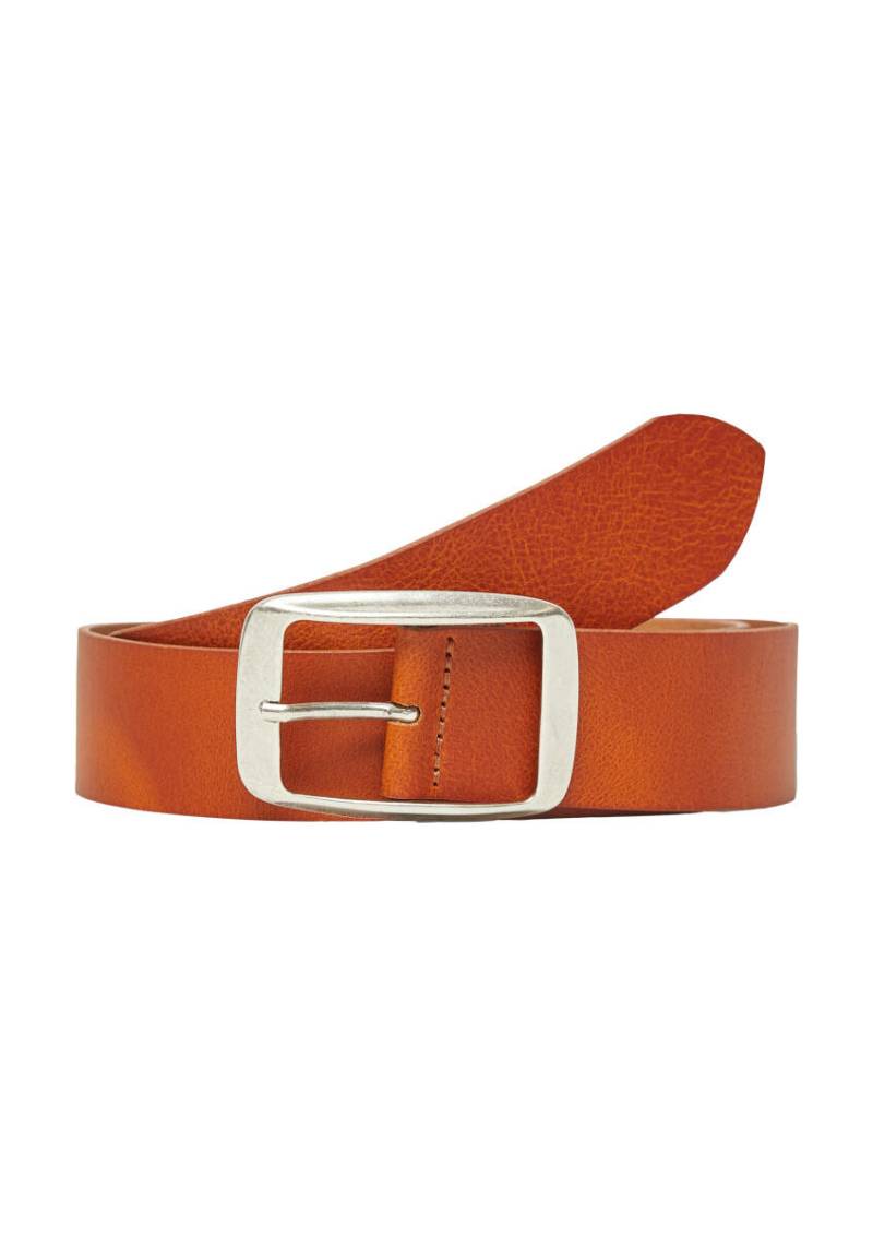 s.Oliver Red Label - Ledergürtel mit eckiger Schließe braun - Gr. - 100 von s.Oliver Red Label