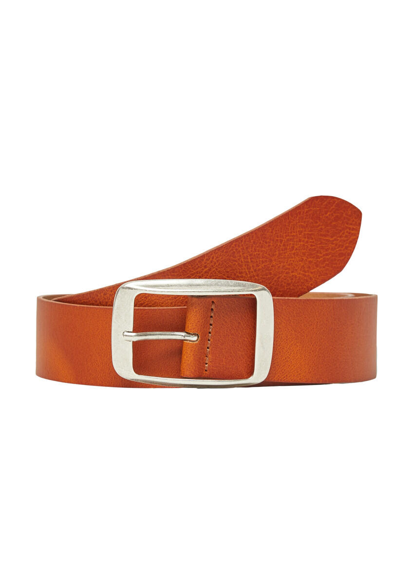 s.Oliver Red Label - Ledergürtel mit eckiger Schließe braun - Gr. - 80 von s.Oliver Red Label