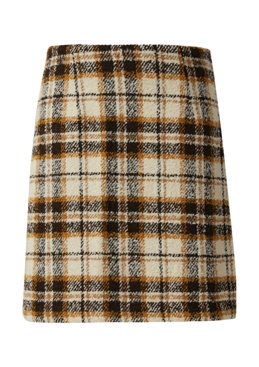 s.Oliver Red Label - Leicht gefütterter Bouclé-Rock beige - Gr. - 38 von s.Oliver Red Label