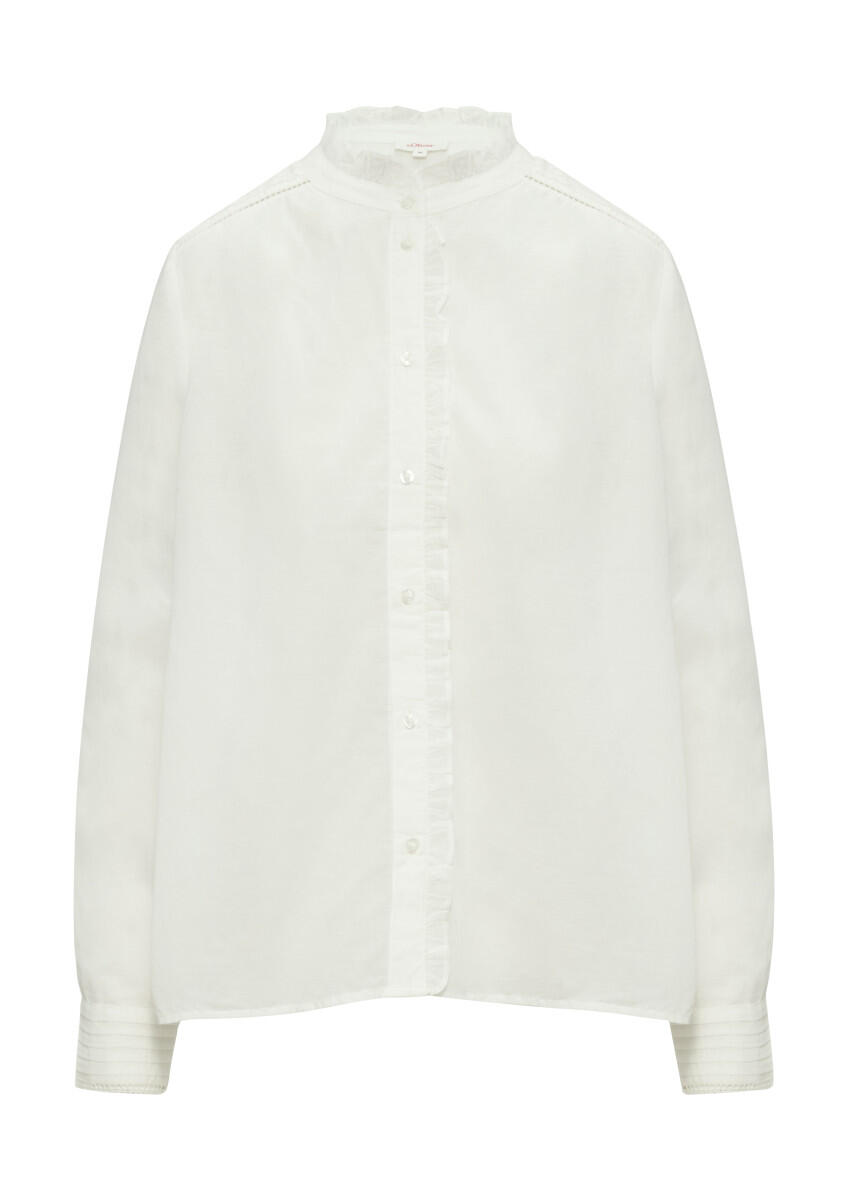 s.Oliver Red Label - Leicht transparente Bluse weiß - Gr. - 42 von s.Oliver Red Label