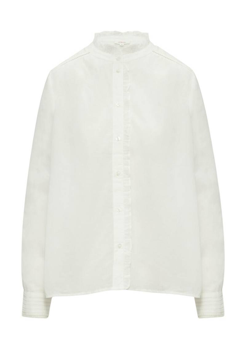 s.Oliver Red Label - Leicht transparente Bluse weiß - Gr. - 42 von s.Oliver Red Label