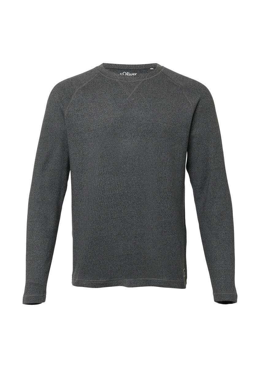 s.Oliver Red Label - Leichter Strickpullover mit Triangel-Detail grau - Gr. - XXL von s.Oliver Red Label