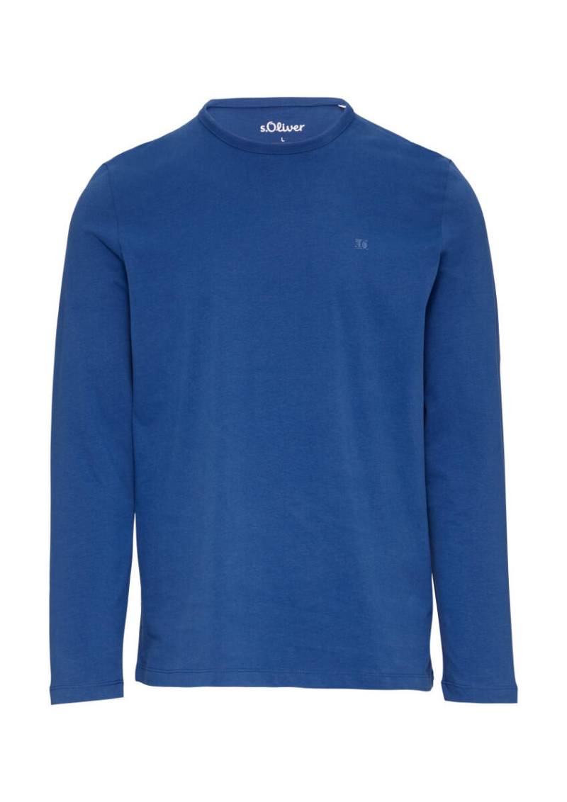 s.Oliver Red Label - Longsleeve aus Jersey mit Logo-Detail blau - Gr. - 3XL von s.Oliver Red Label