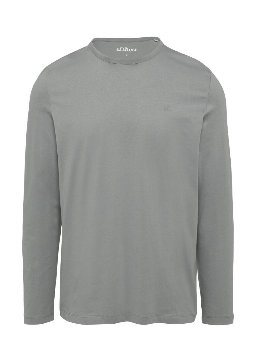s.Oliver Red Label - Longsleeve aus Jersey mit Logo-Detail grau - Gr. - 3XL von s.Oliver Red Label