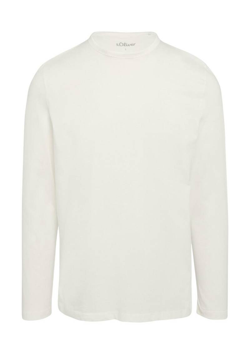 s.Oliver Red Label - Longsleeve aus Jersey mit Logo-Detail weiß - Gr. - XL von s.Oliver Red Label