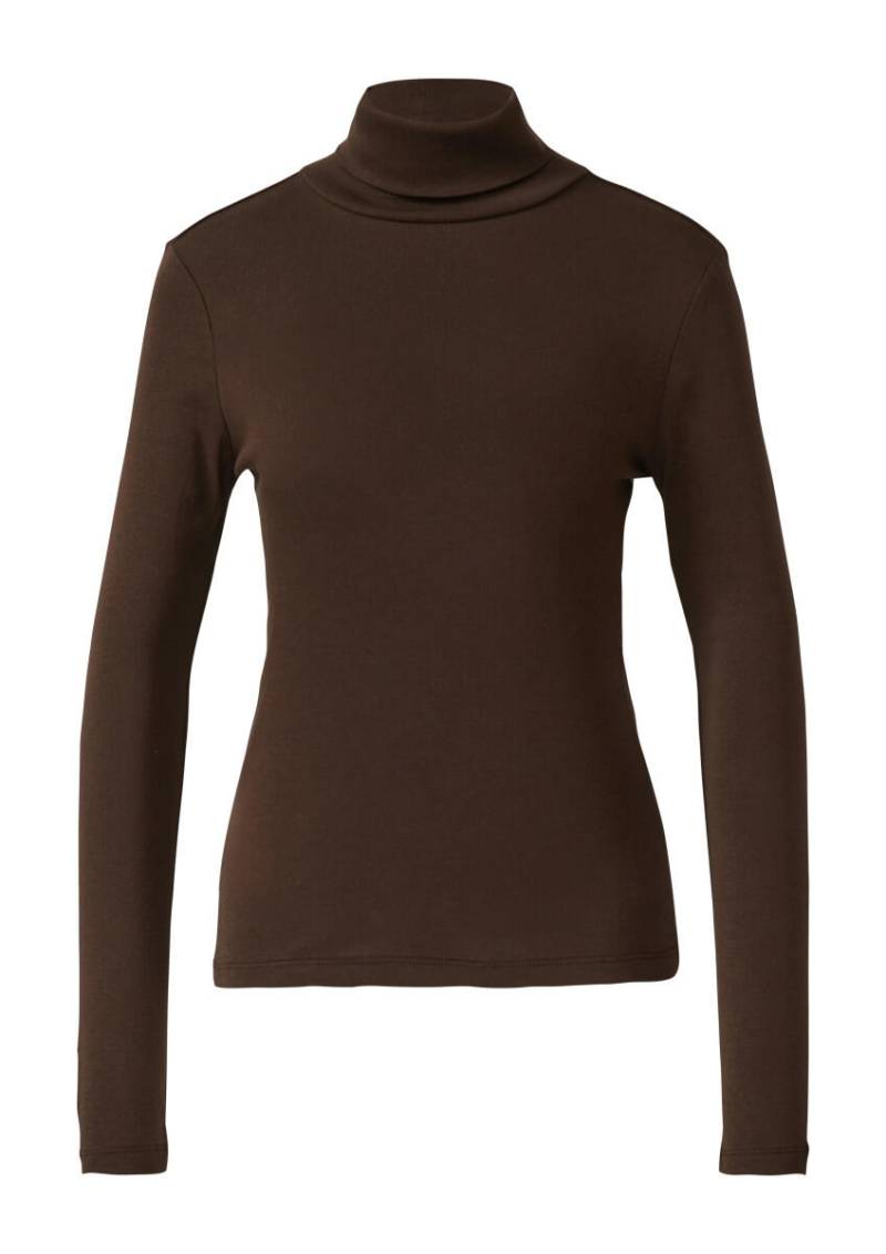 s.Oliver Red Label - Longsleeve im Slim Fit mit Rollkragen braun - Gr. - 42 von s.Oliver Red Label