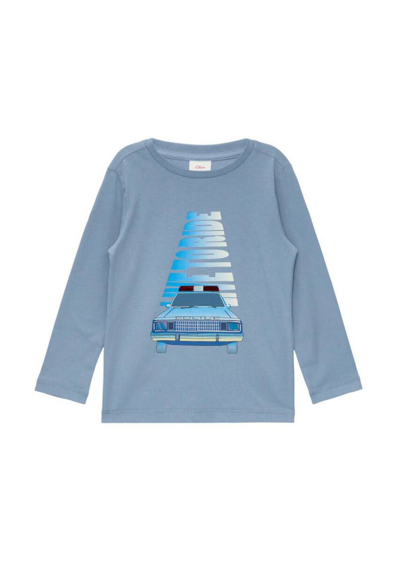 s.Oliver Red Label - Longsleeve mit effektvollem Print blau - Gr. - 140 von s.Oliver Red Label