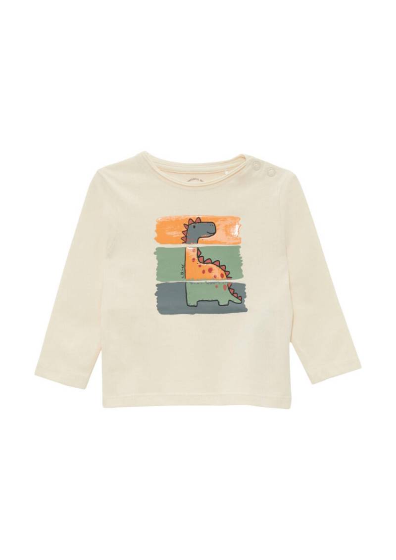 s.Oliver Red Label - Longsleeve mit gummiertem Print beige - Gr. - 62 von s.Oliver Red Label