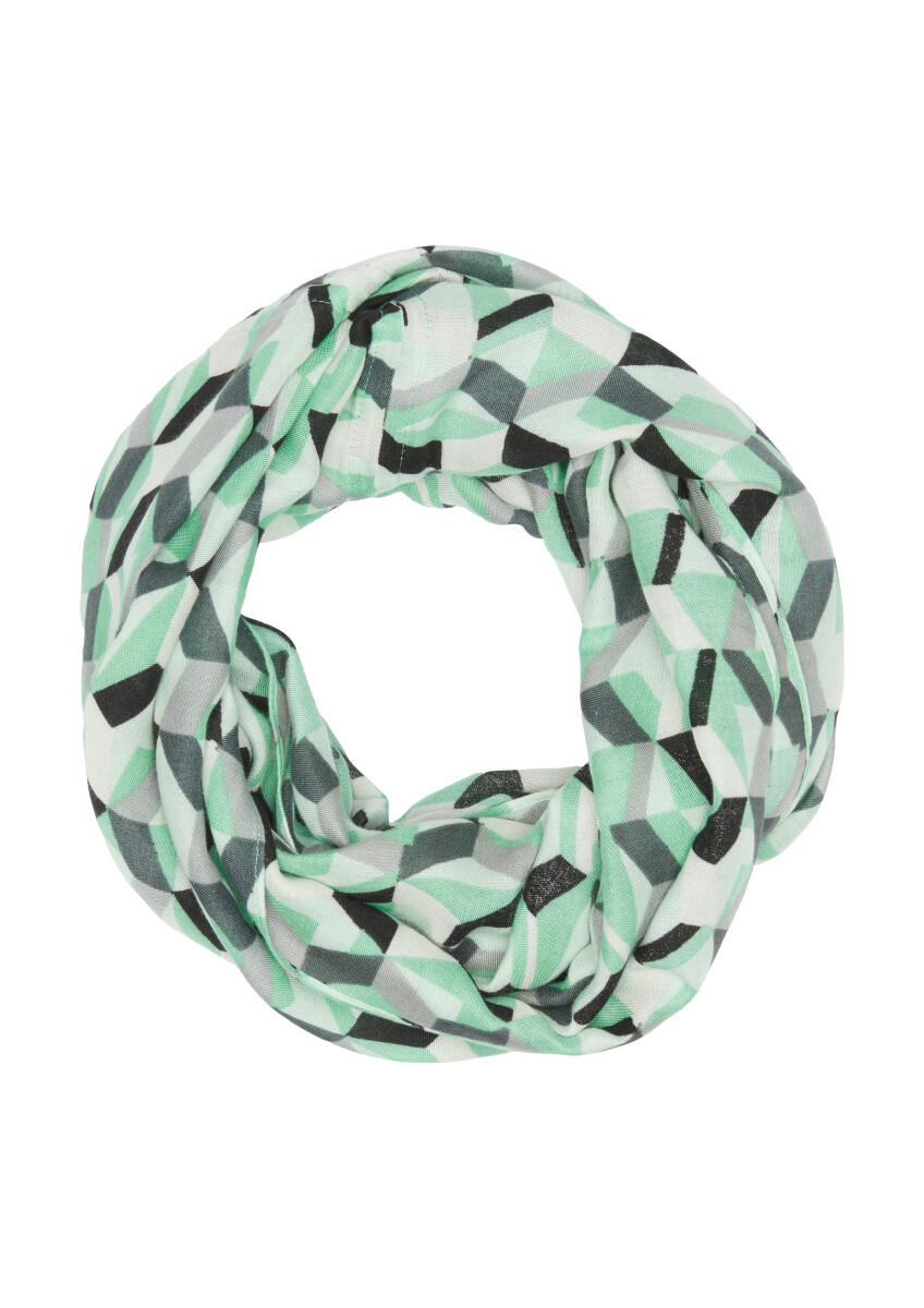 s.Oliver Red Label - Loop-Schal mit All-over-Grafikprint grün - Gr. - 1 von s.Oliver Red Label