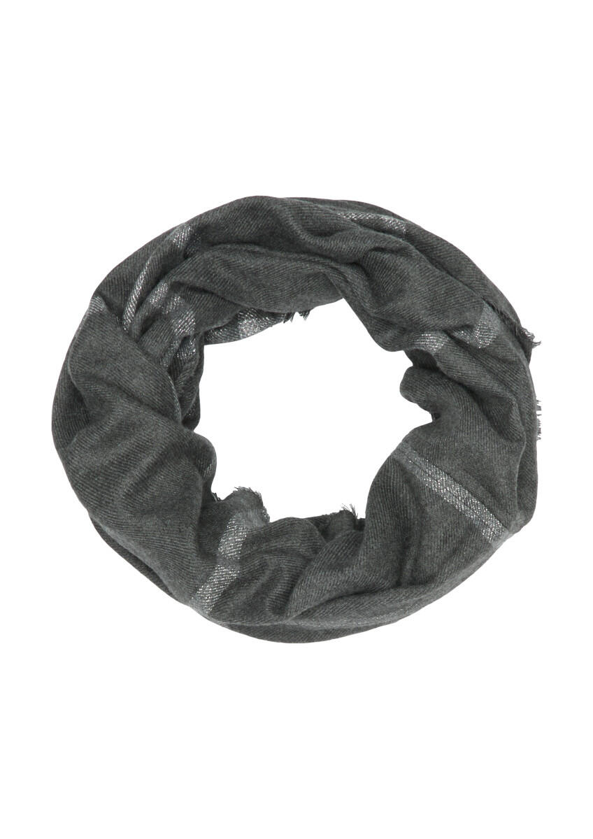s.Oliver Red Label - Loop-Schal mit Karos und Streifen grau - Gr. - 1 von s.Oliver Red Label