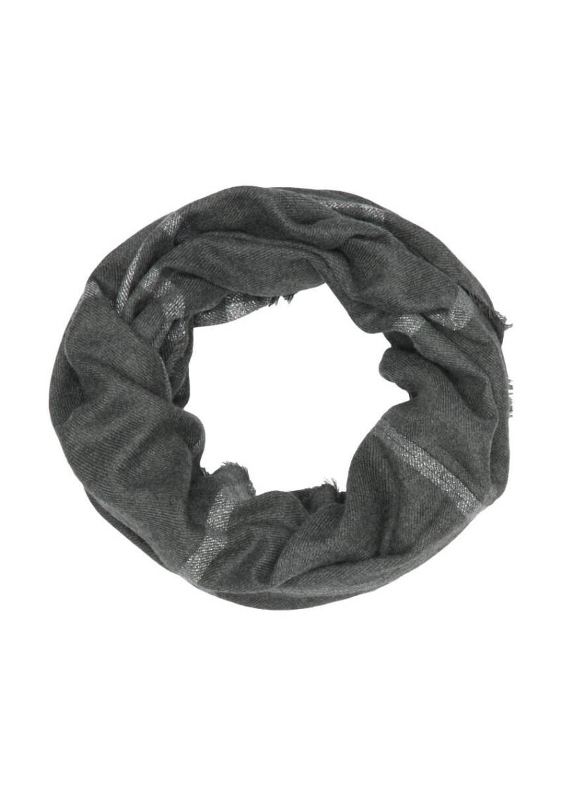 s.Oliver Red Label - Loop-Schal mit Karos und Streifen grau - Gr. - 1 von s.Oliver Red Label