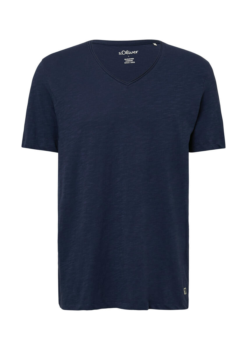 s.Oliver Red Label - Luftiges T-Shirt mit V-Ausschnitt blau - Gr. - XXL von s.Oliver Red Label
