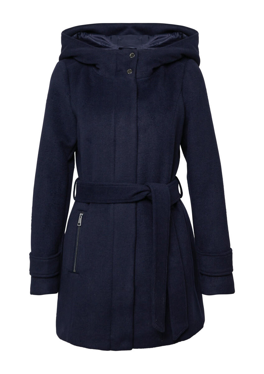 s.Oliver Red Label - Mantel mit Gürtel im Slim Fit blau - Gr. - 40 von s.Oliver Red Label