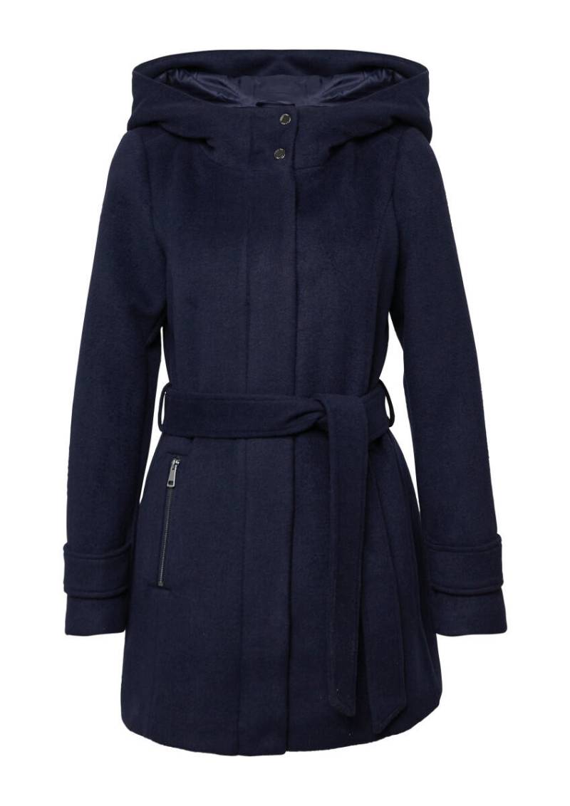 s.Oliver Red Label - Mantel mit Gürtel im Slim Fit blau - Gr. - 46 von s.Oliver Red Label