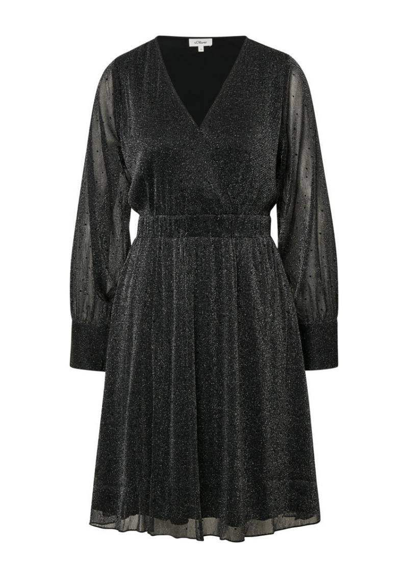 s.Oliver Red Label - Meshkleid mit Glitzereffekt schwarz - Gr. - 34 von s.Oliver Red Label