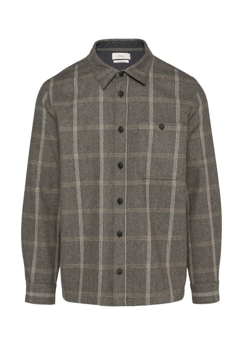 s.Oliver Red Label - Oversized Hemd aus Twill braun - Gr. - L von s.Oliver Red Label