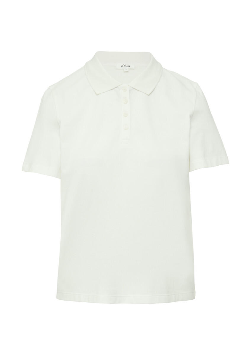 s.Oliver Red Label - Piqué-Poloshirt aus Baumwollmix weiß - Gr. - 44 von s.Oliver Red Label