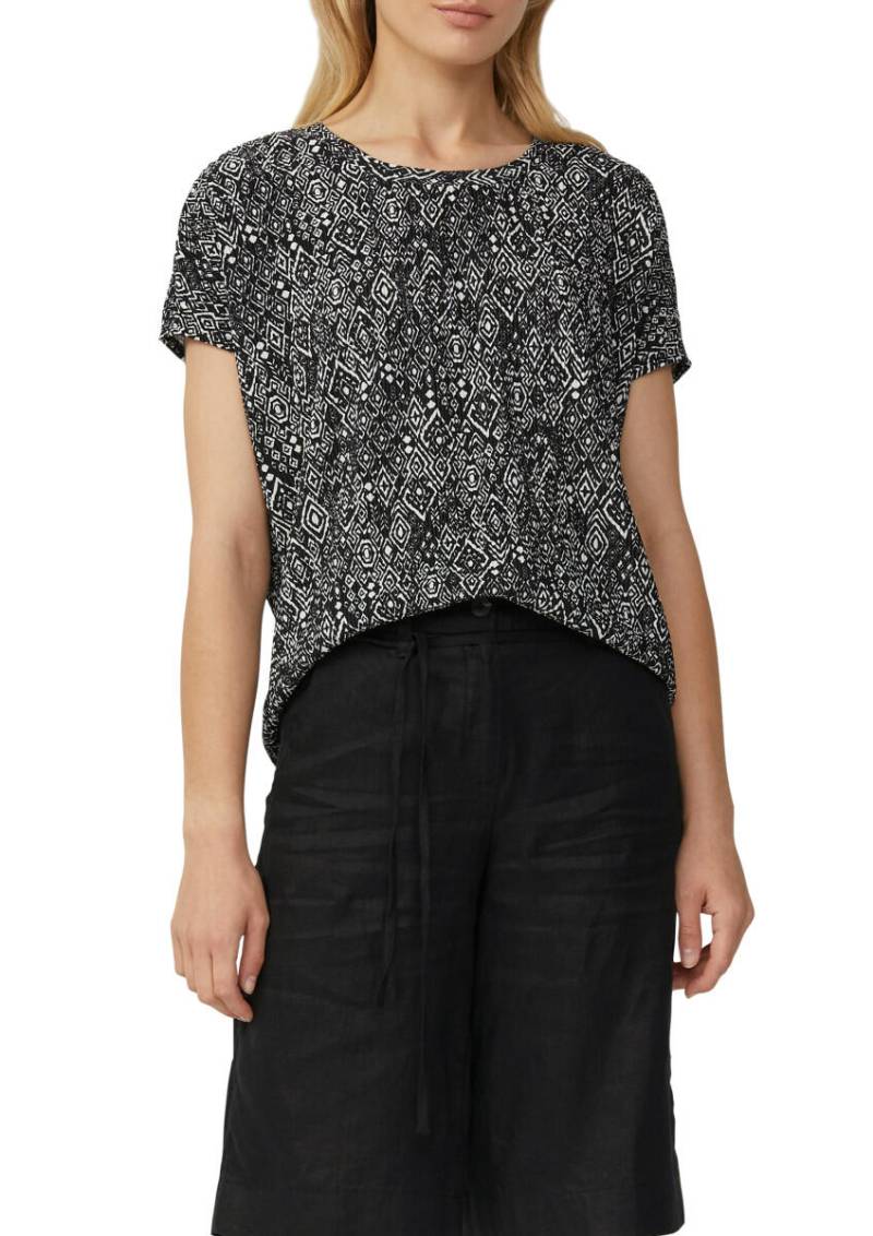 s.Oliver Red Label - Plissiertes T-Shirt im Relaxed Fit schwarz - Gr. - 34 von s.Oliver Red Label