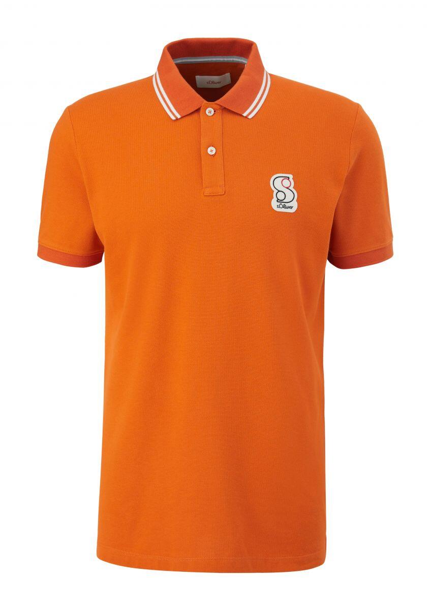 s.Oliver Red Label - Polo-Shirt mit Labelpatch orange - Gr. - M von s.Oliver Red Label