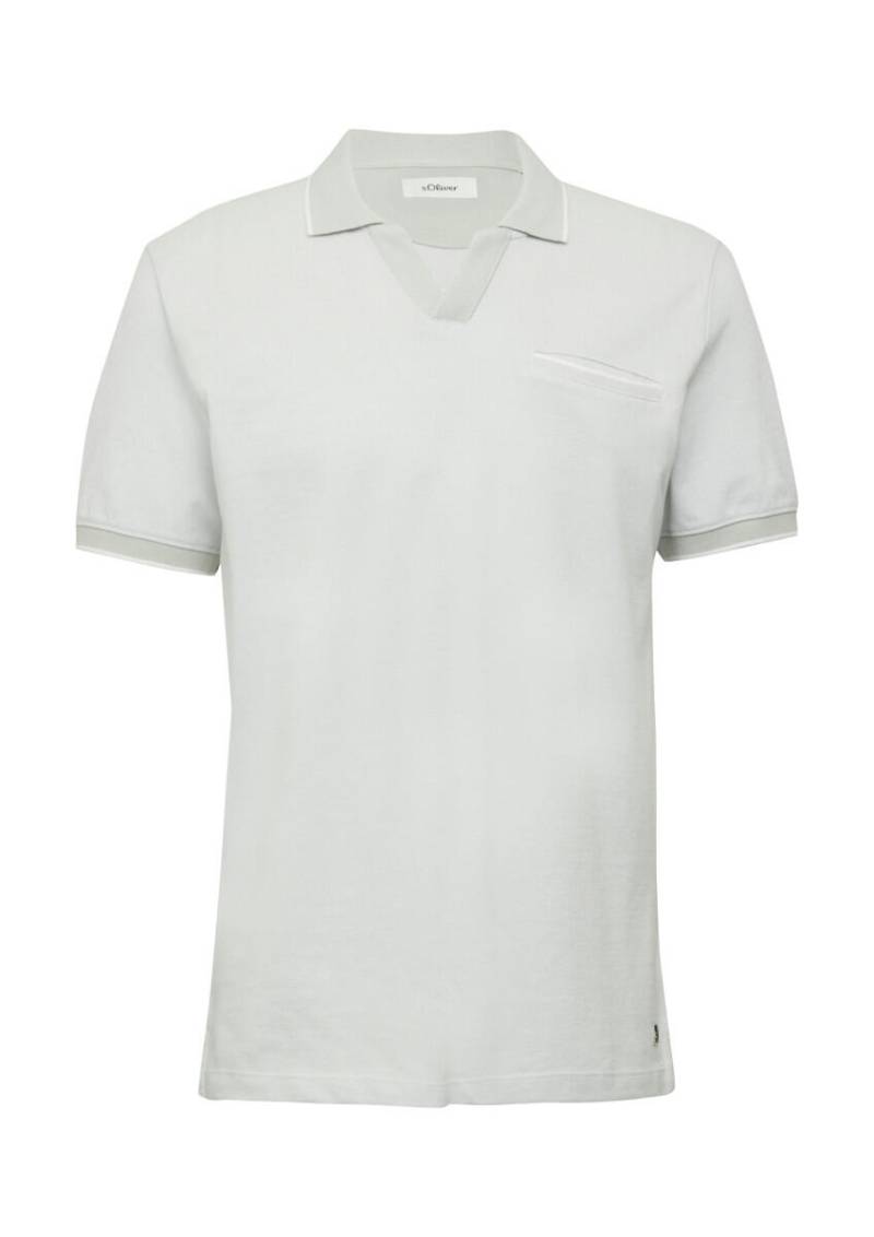 s.Oliver Red Label - Poloshirt aus Bicolour-Piqué weiß - Gr. - XXL von s.Oliver Red Label