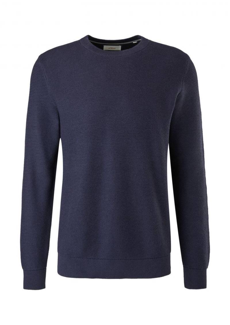 s.Oliver Red Label - Pullover aus Strukturstrick blau - Gr. - L von s.Oliver Red Label