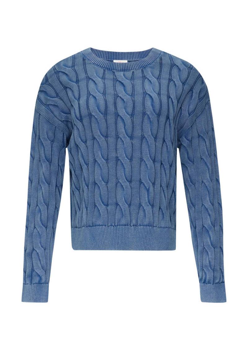 s.Oliver Red Label - Pullover mit Zopfstrickmuster blau - Gr. - 38 von s.Oliver Red Label