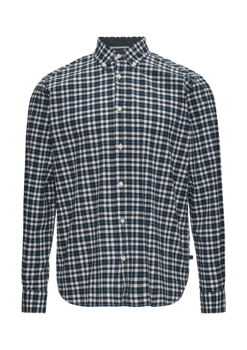 s.Oliver Red Label - Regular Fit: Kariertes Hemd blau/weiß - Gr. - S von s.Oliver Red Label